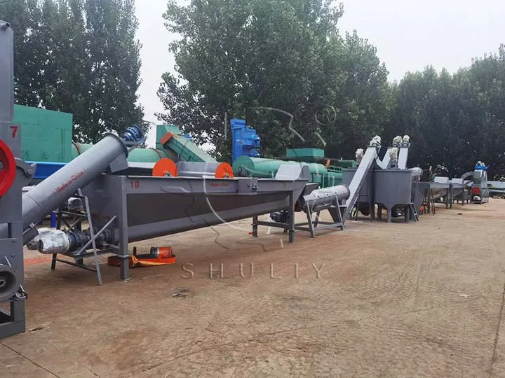 PET bottle scrap recycling plant