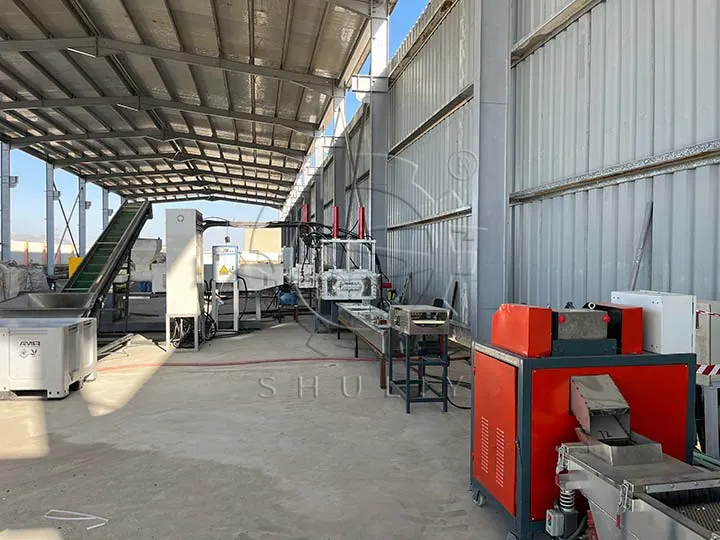 Plastic granulation plant