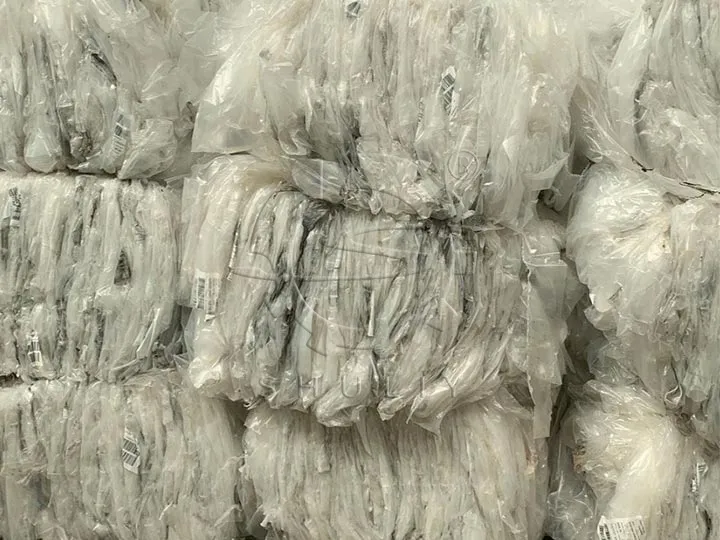 packed plastic film