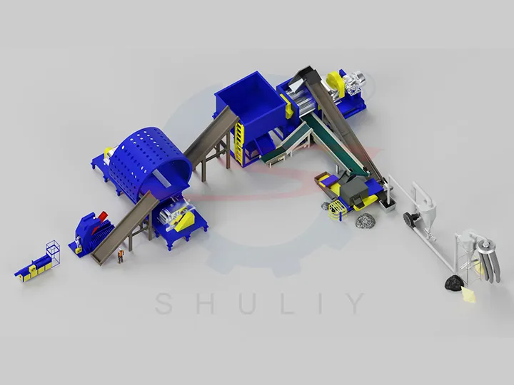 fully automatic rubber powder production line