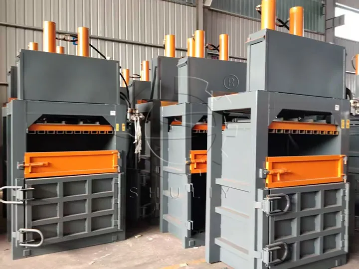 vertical scrap metal press