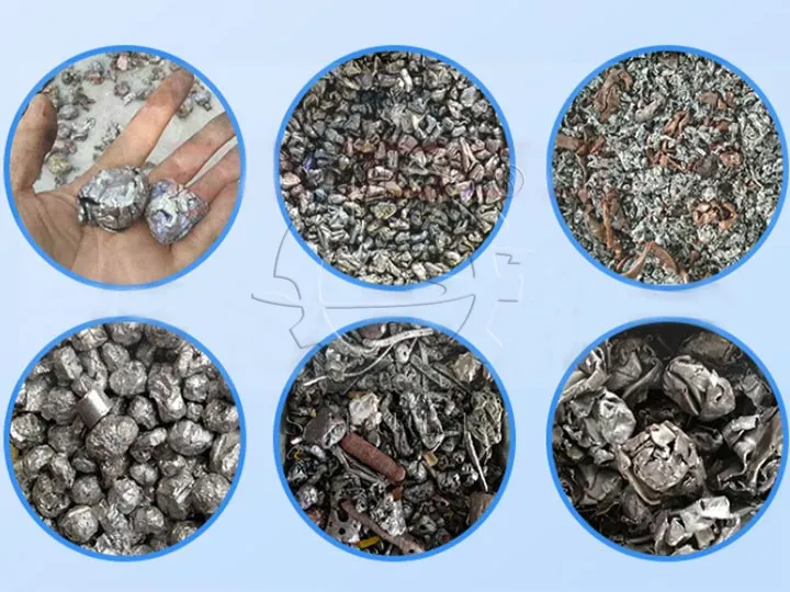 Scrap metal crusher output