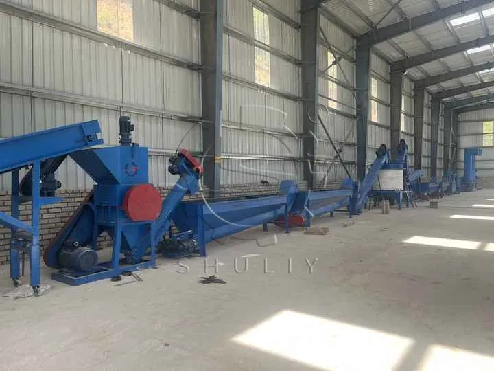 Línea de lavado de botellas de PET