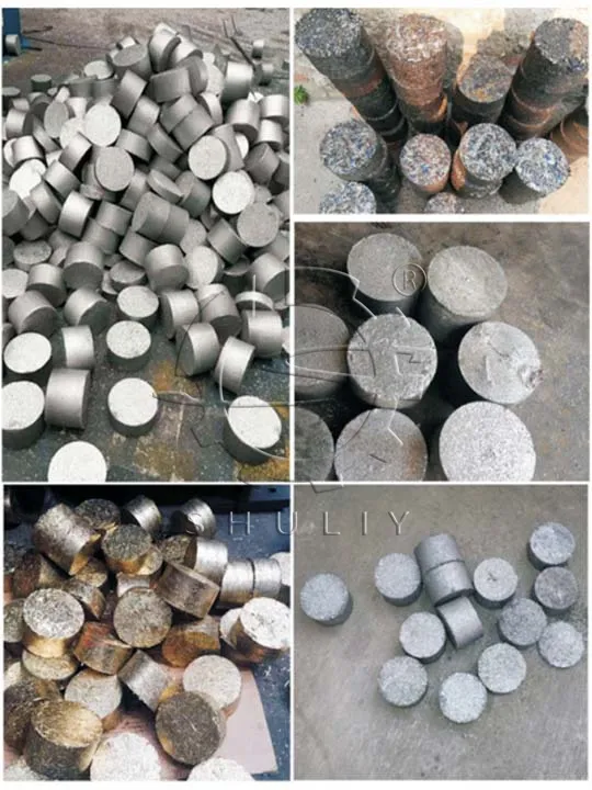 Final Product of the Metal Chips Briquetting Press