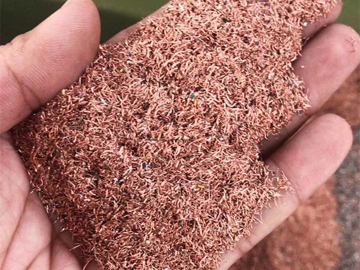 Copper Granules from Waste Wires